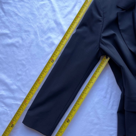 Hugo Boss Janna3 Virgin Wool Suit Jacket Blazer Off Black Graphite Size 8 - Picture 7 of 13